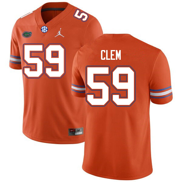Men #59 Hayden Clem Florida Gators College Football Jerseys Sale-Orange - Click Image to Close